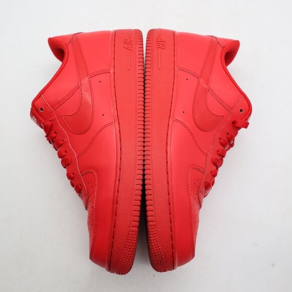 Nike Air Force 1 Low By You Shoes Men\'s 11.5 Triple Red Athletic Casual Sneakers